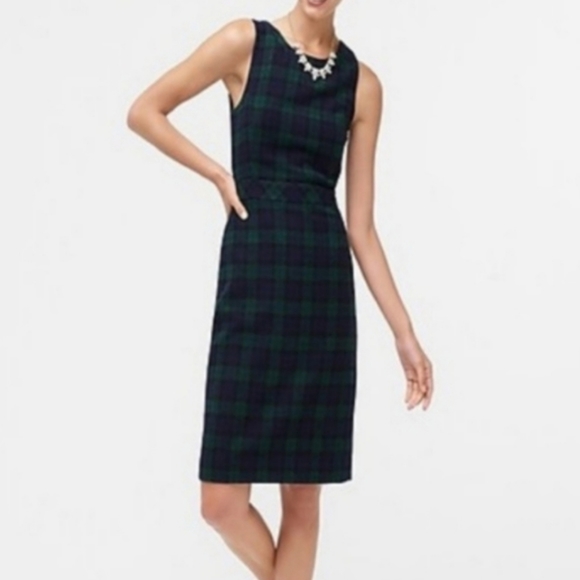 NWT J.Crew Black Watch Plaid Dress - Picture 3 of 9